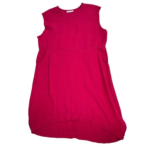 Bryn Walker Dress Size Small Oversized Fuchsia Pink High Low Hem Pockets READ - Picture 7 of 10